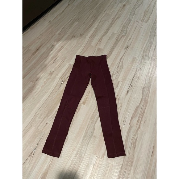 Zara burgundy wine side zip leggings size small - Picture 2 of 7